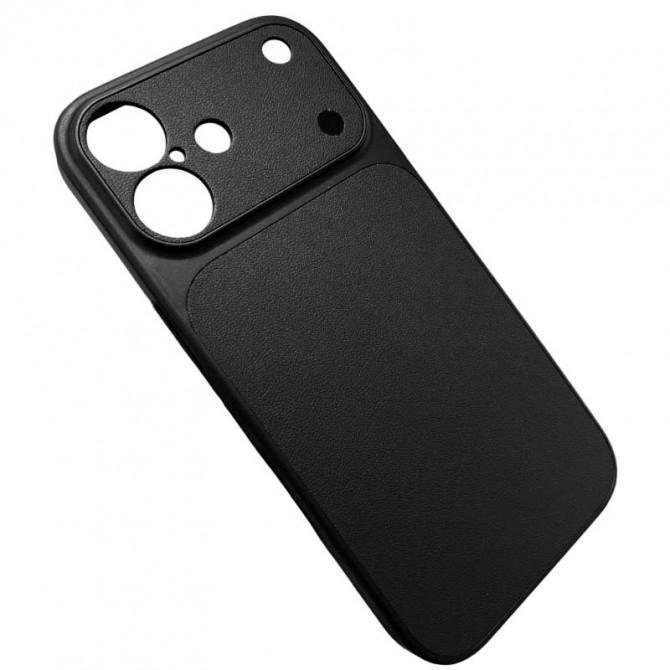 Накладка PC+Leather для iPhone 16 Чорний-2