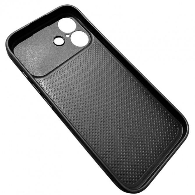 Накладка PC+Leather для iPhone 16 Чорний-5