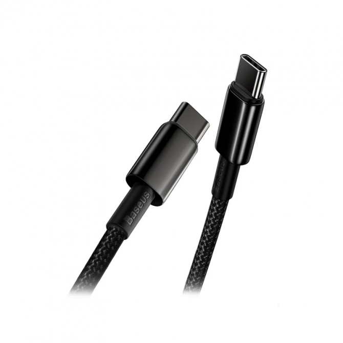Кабель USB Baseus Silky Series Type-C to Type-C 100W 2m Black-3