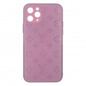 Чохол TPU Glass LV для iPhone 12 Бузковий Чохол TPU Glass LV для iPhone 12 Бузковий
