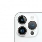 Захисне скло на камеру Metal Sparkles (в упак.) для Apple iPhone 15 Pro/15 Pro Max Чорний