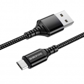 Кабель USB Borofone BX54 Ultra bright MicroUSB Black 1m