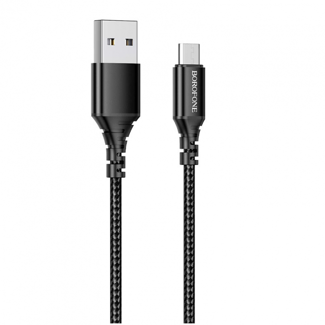 Кабель USB Borofone BX54 Ultra bright MicroUSB Black 1m-2
