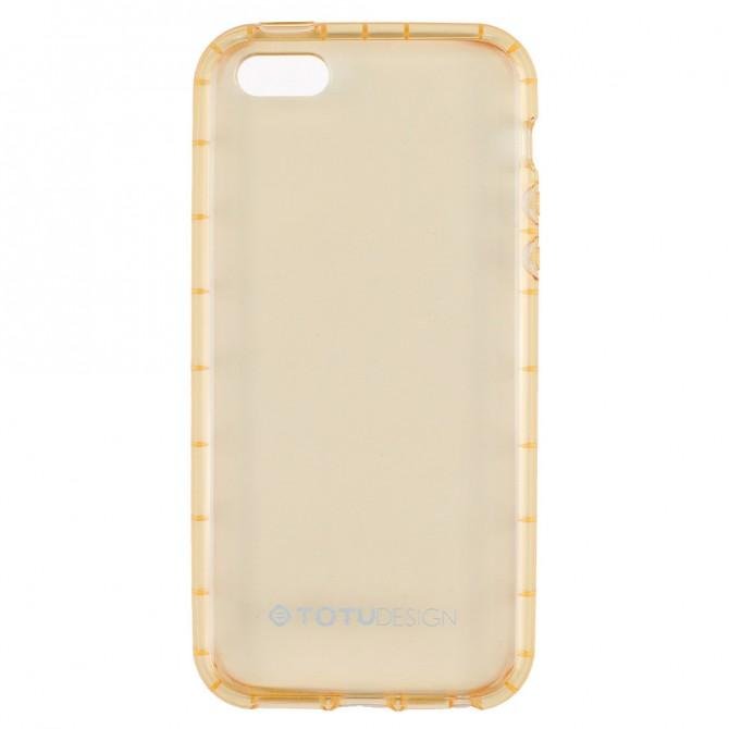Чохол TOTU Design Soft series airbag version для iPhone 5/5s/SE Прозорий/Рожеве Золото-1