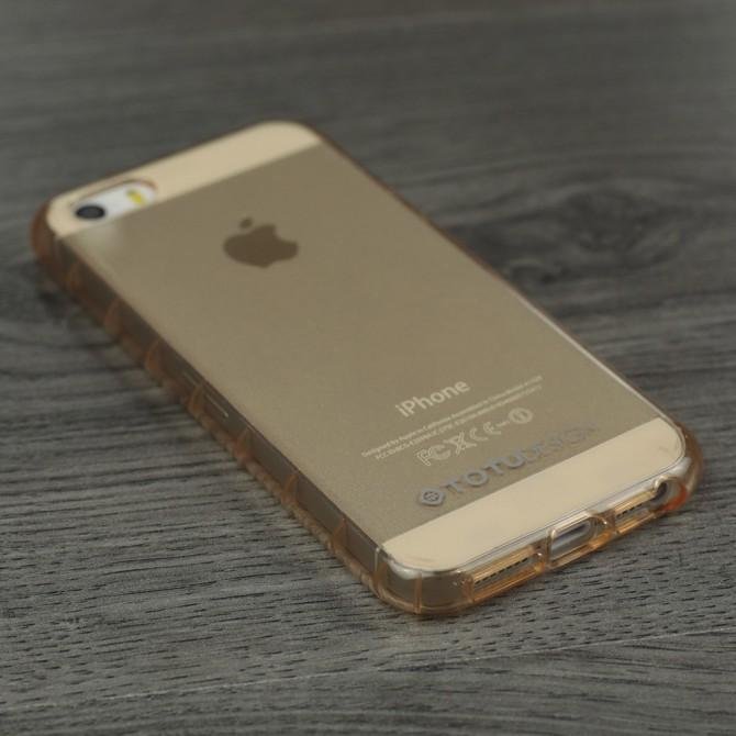 Чохол TOTU Design Soft series airbag version для iPhone 5/5s/SE Прозорий/Золотий-2