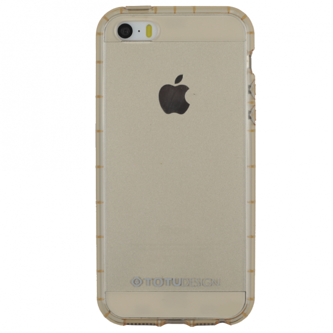 Чохол TOTU Design Soft series airbag version для iPhone 5/5s/SE Прозорий/Золотий-1