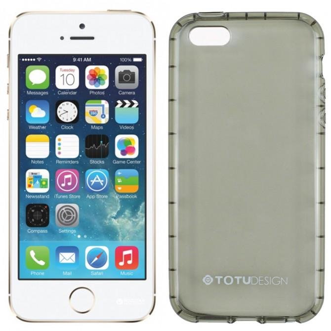 Чохол TOTU Design Soft series airbag version для iPhone 5/5s/SE Прозорий/Чорний
