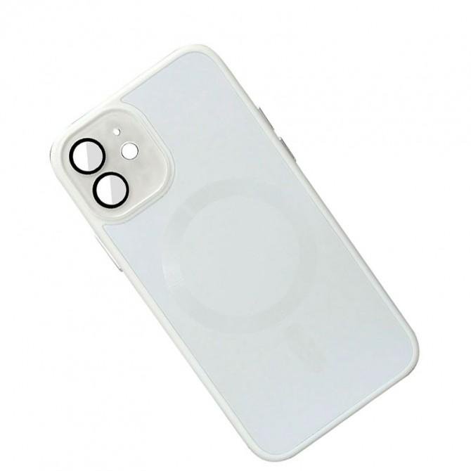 Чохол TPU+Glass Sapphire Midnight with MagSafe для Apple iPhone 11 (6.1") Білий-1