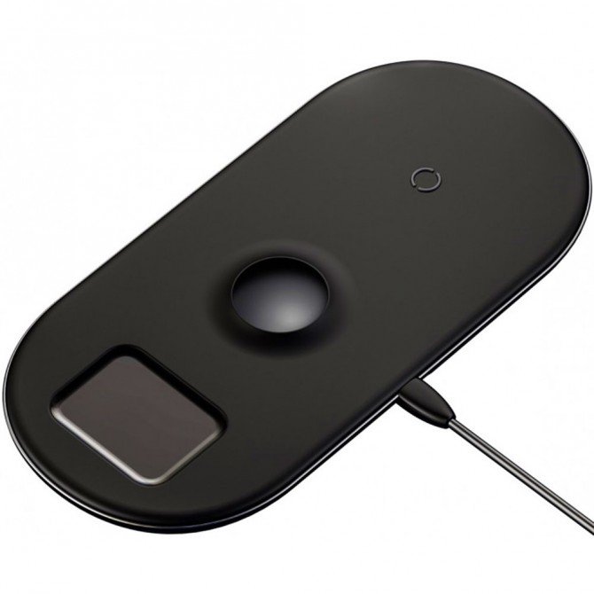 Беспроводное зарядное устройство Baseus Smart 3in1 (WX3IN1-B01) 18W Чёрный (Phone + Watch +Pods)-1