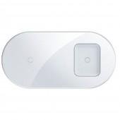 Бездротовий зарядний пристрій Baseus Smart 3in1 (WX3IN1-B02) 18W Білий (Phone + Watch +Pods)