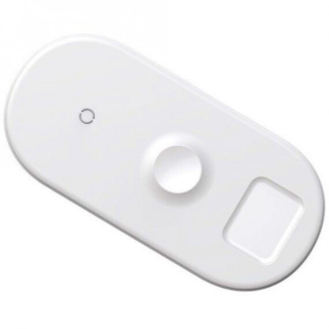 Беспроводное зарядное устройство Baseus Smart 3in1 (WX3IN1-B02) 18W White (Phone + Watch +Pods)-2