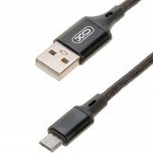 Кабель USB XO NB143 Braided MicroUSB 1.5A/1m Black Кабель USB XO NB143 Braided MicroUSB 1.5A/1m Black