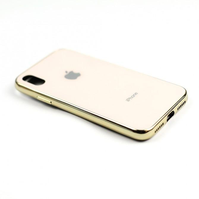 Чохол U-Like Glossy Logo series для iPhone Xs Золотий-2