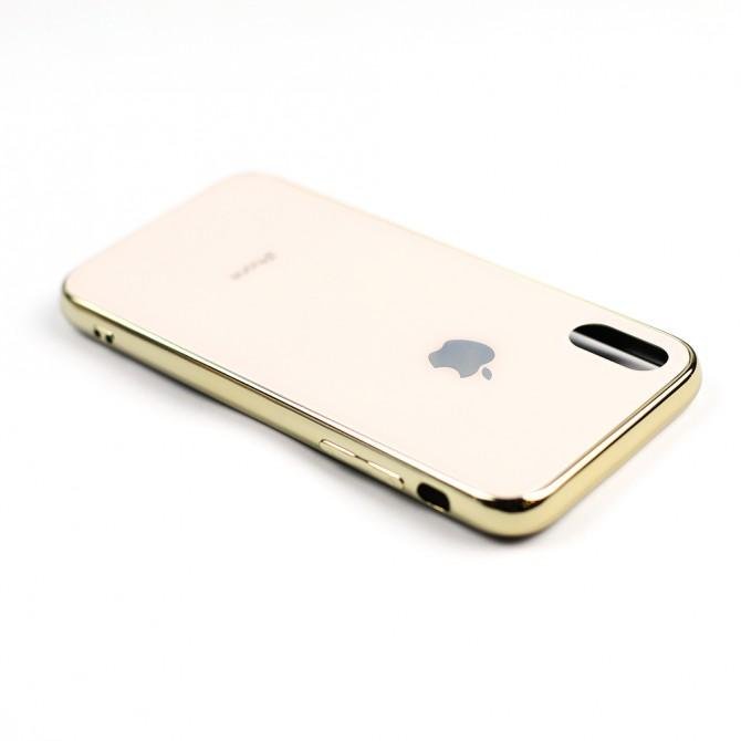 Чохол U-Like Glossy Logo series для iPhone Xs Max Золотий-3