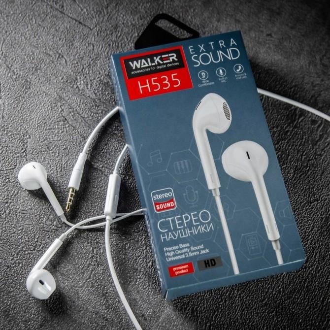 Навушники WALKER H535 with mic White-2