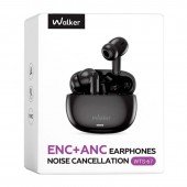 Stereo Bluetooth Headset Walker WTS-67 wireless charging ANC+ENC Black Stereo Bluetooth Headset Walker WTS-67 wireless charging ANC+ENC Black