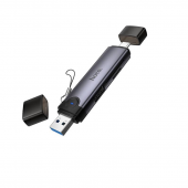  Картрідер Hoco HB56 Victory 3in1 USB/Type-C Metal Grey