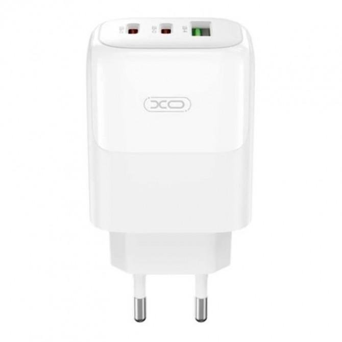 Сетевое зарядное устройство XO L139 45W USB-A + 65W/2 USB-C White+ Type-C Cable-1