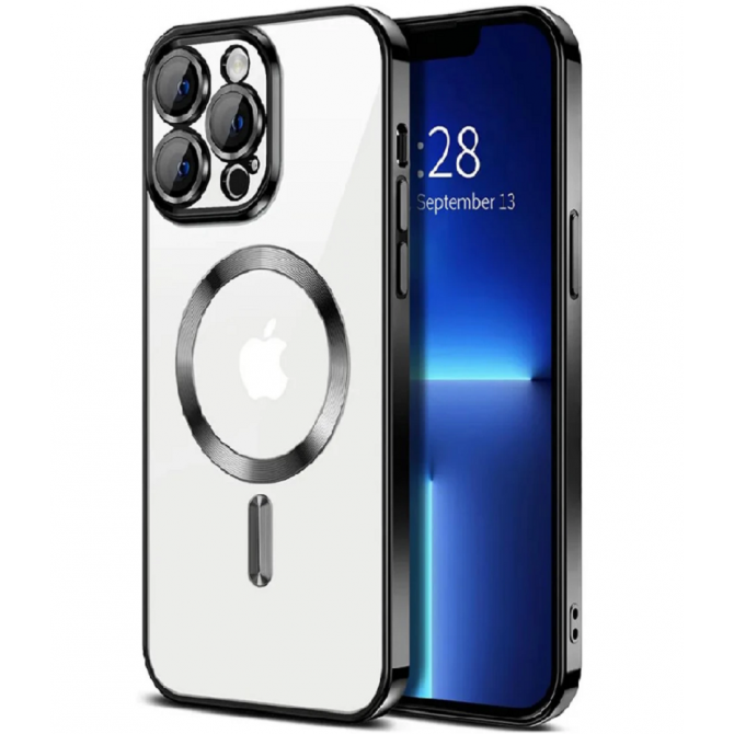 Силіконовий чохол SHINING with MagSafe для iPhone 16 Pro Max Чорний-1