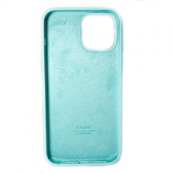 Оригінальний силіконовий чохол для iPhone 13 Pro Max Ментоловий FULL-1
