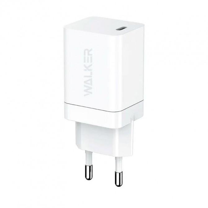 Мережевий зарядний пристрій 1Type-C WALKER WH-65 PD 65W GaN Technology White