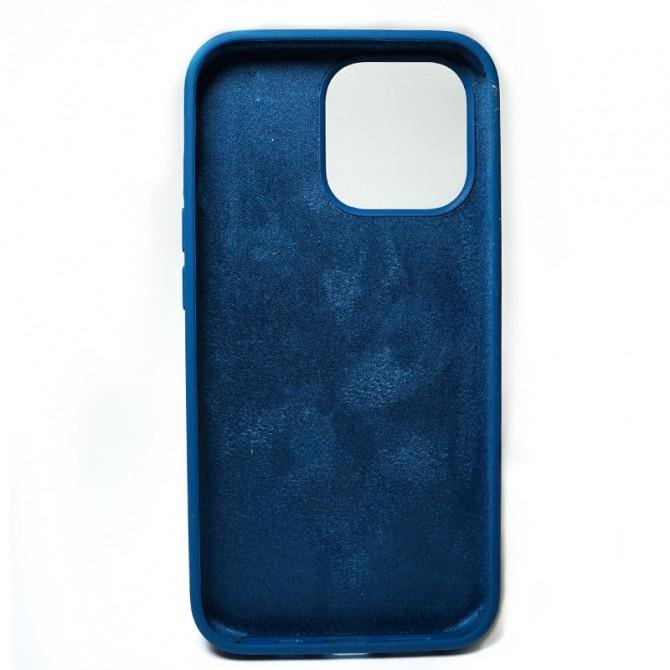 Оригінальний силіконовий чохол для iPhone 13 Pro Темно Волошковий FULL-1