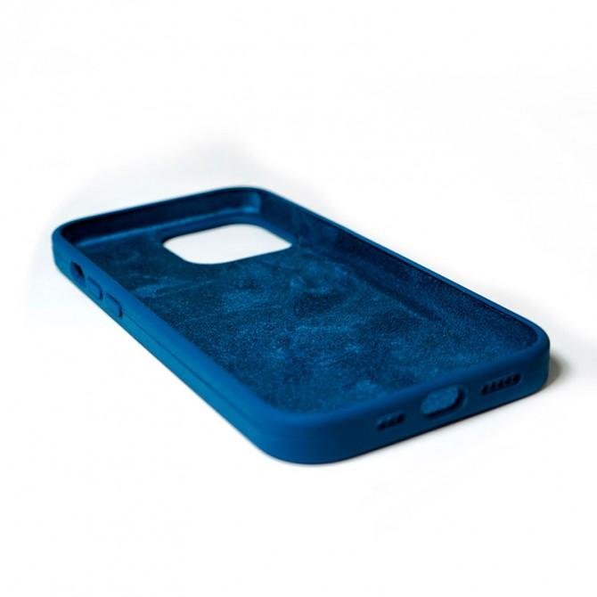 Оригінальний силіконовий чохол для iPhone 13 Pro Темно Волошковий FULL-2