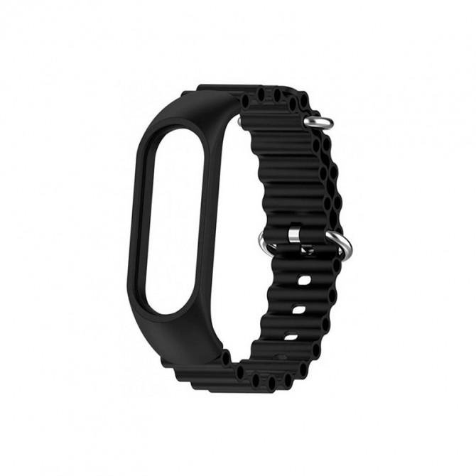 Ремешок Ocean Band для Xiaomi Mi Band 3/4/5/6/7 Black