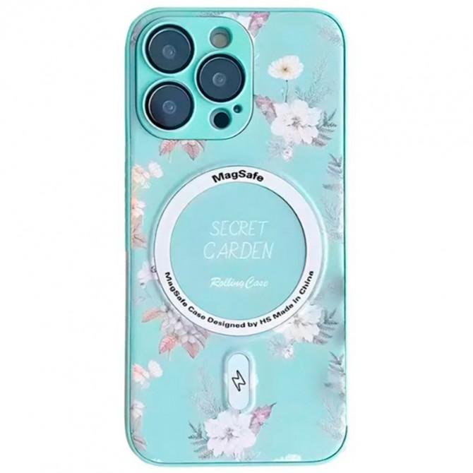TPU+PC чохол Secret Garden with MagSafe для Apple iPhone 12 Pro Max (6.5") Mint