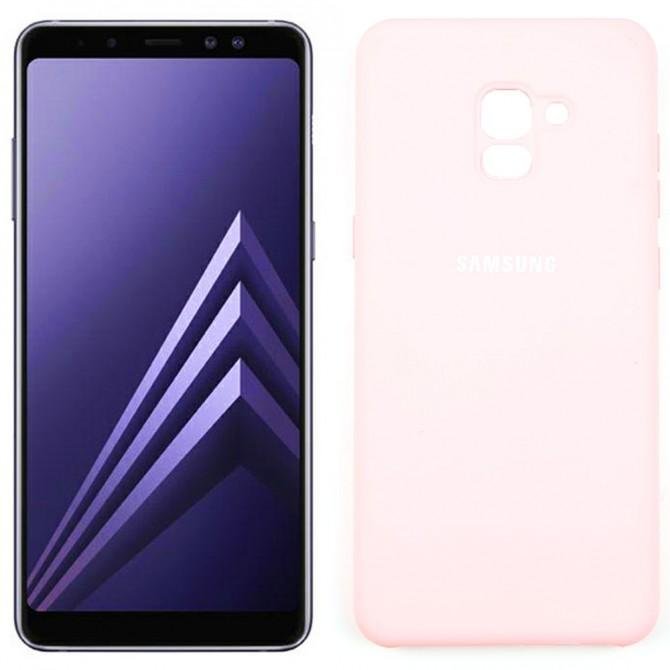 Чехол Soft Case для Samsung A730 Galaxy A8 plus 2018 Розовый FULL