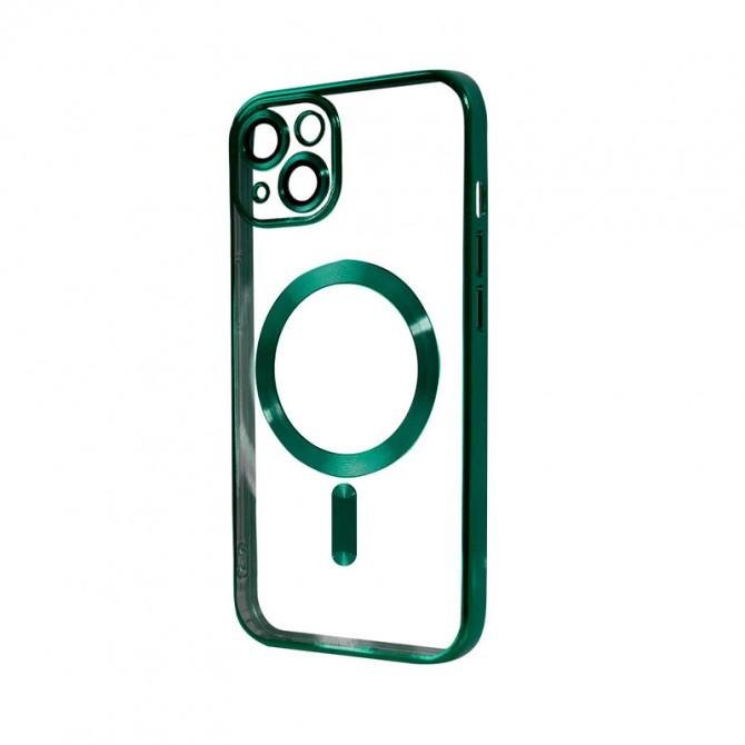 Силиконовый чехол SHINING with MagSafe для iPhone 13 Зеленый