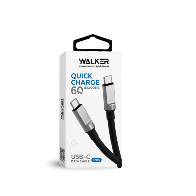 Кабель USB WALKER C915 Type-C to Type-C Black-1