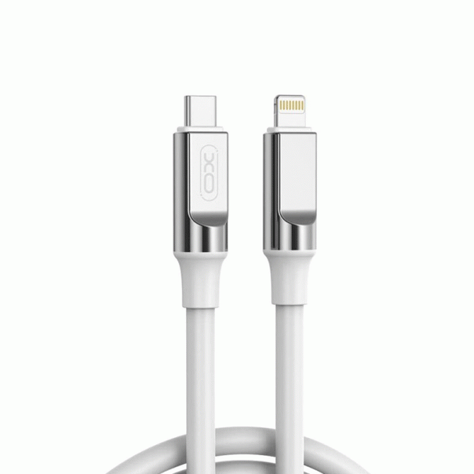 Кабель XO NBQ252A PD Type-C to Lightning Silicone 27W 1m White