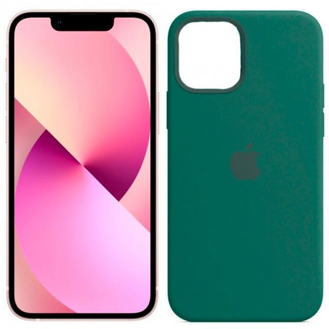 Силиконовый чехол для iPhone 13 Хвойно Зелений FULL-1