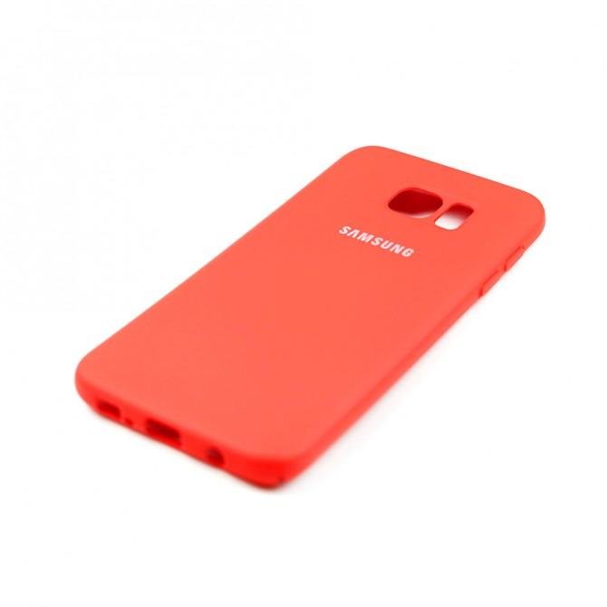 Силиконовый чехол для Samsung G935 Galaxy S7 Edge Красный FULL-4