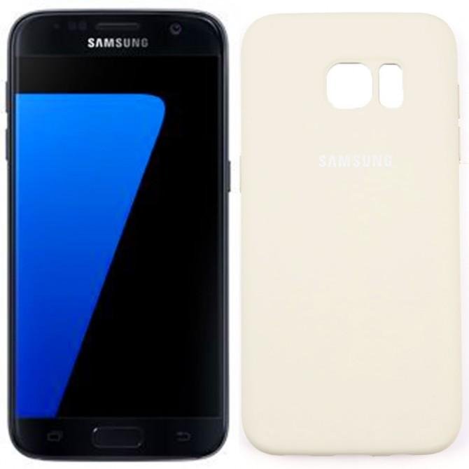 Силиконовый чехол для Samsung G935 Galaxy S7 Edge Серый FULL