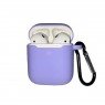 Чохол U-Like Silicone Protective Case For Airpods + Lock Elegant Purple