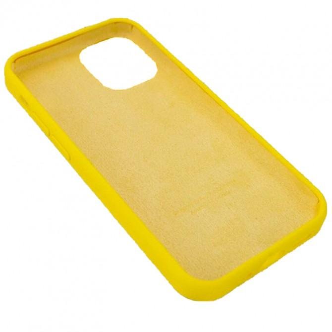 Оригинальный силиконовый чехол для iPhone 12 /12 Pro Неоново Желтый FULL-2