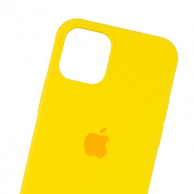 Оригинальный силиконовый чехол для iPhone 12 /12 Pro Неоново Желтый FULL-3