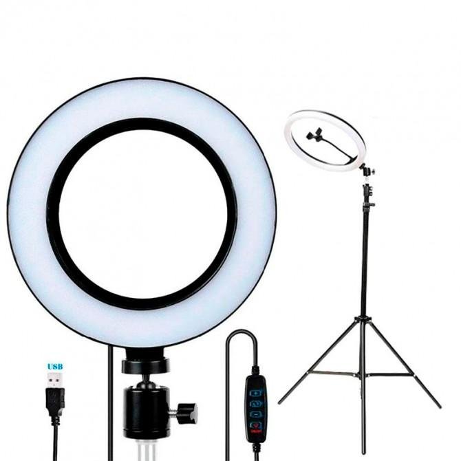 Кольцевая Led Лампа для фото 16 см + штатив-1