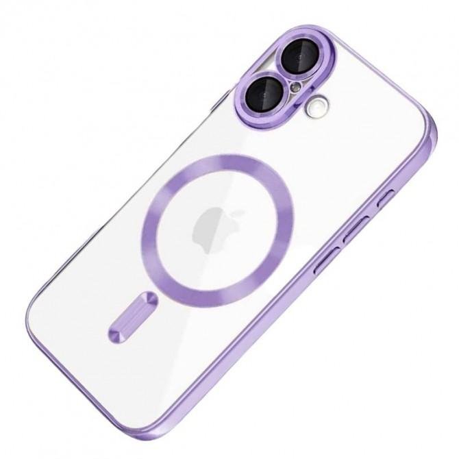 Силиконовый чехол SHINING with MagSafe для iPhone 16 Фиолетовый-1
