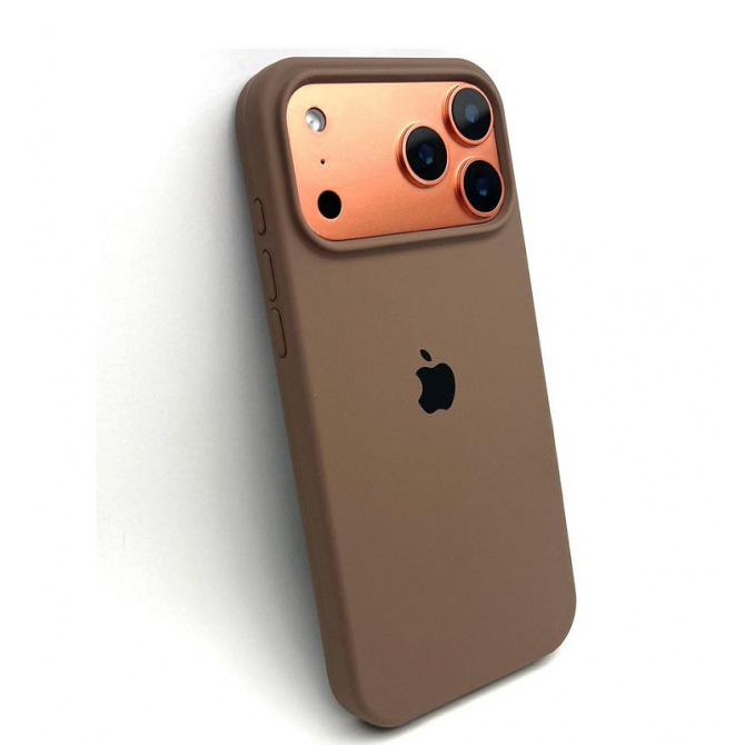 Силиконовый чехол для iPhone 17 Pro Max Brown FULL-1