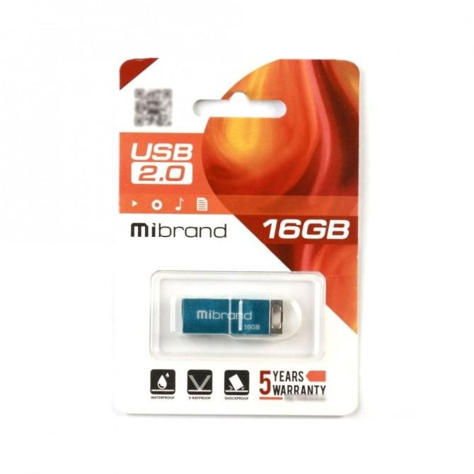 Флеш память Mibrand USB 2.0 16Gb Chameleon Блакитний-1