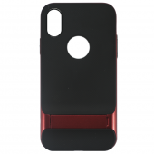 Чохол Rock Royce Series TPU+PC з функцією підставки для Apple iPhone X (Чорний /  Червоний) Чохол Rock Royce Series TPU+PC з функцією підставки для Apple iPhone X (Чорний /  Червоний)