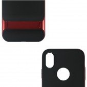 Чохол Rock Royce Series TPU+PC з функцією підставки для Apple iPhone X (Чорний /  Червоний) Чохол Rock Royce Series TPU+PC з функцією підставки для Apple iPhone X (Чорний /  Червоний)