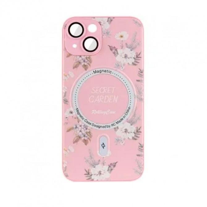 TPU+PC чохол Secret Garden with MagSafe для Apple iPhone 15 (6.1") Pink