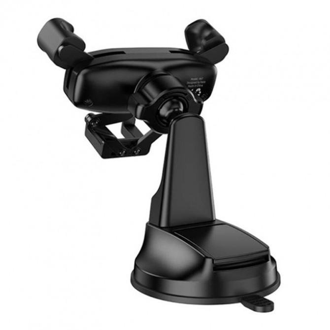 Холдер Hoco H67 Gamble gravity Linkage (centre console) Black-1