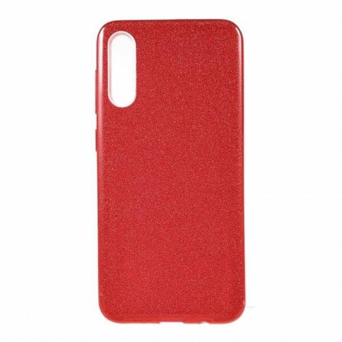 Чехол Silicone 3in1 Блёстки для Samsung A307/A505 Galaxy A30s/A50 Red-1
