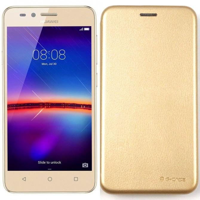 Чехол книжка U-Like Best для Huawei Y6 Pro Gold
