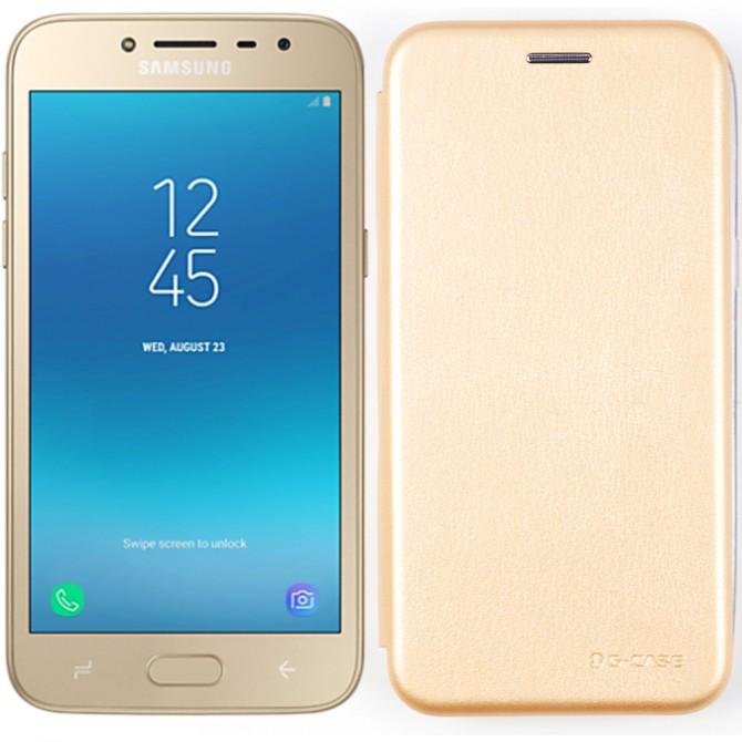 Чехол книжка U-Like Best для Samsung Galaxy J250 (J2 2018) Gold
